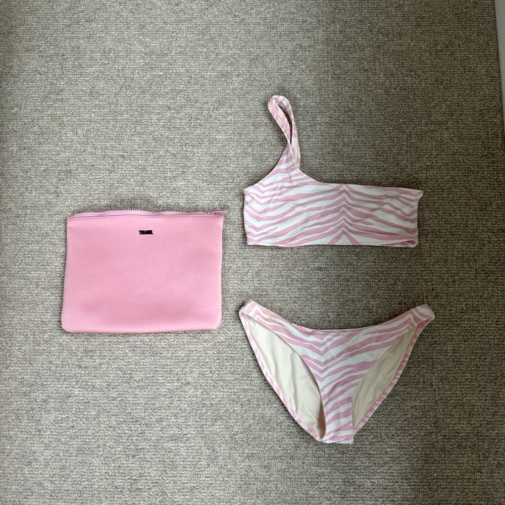 Triangl Swimwear Pink Zebra Bikini Set